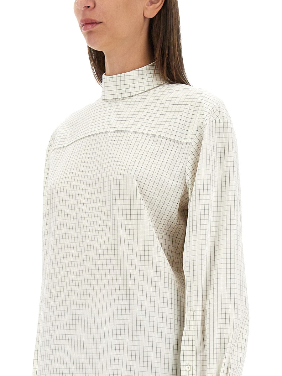 Classic Plaid Cotton Shirt With Structured Collar