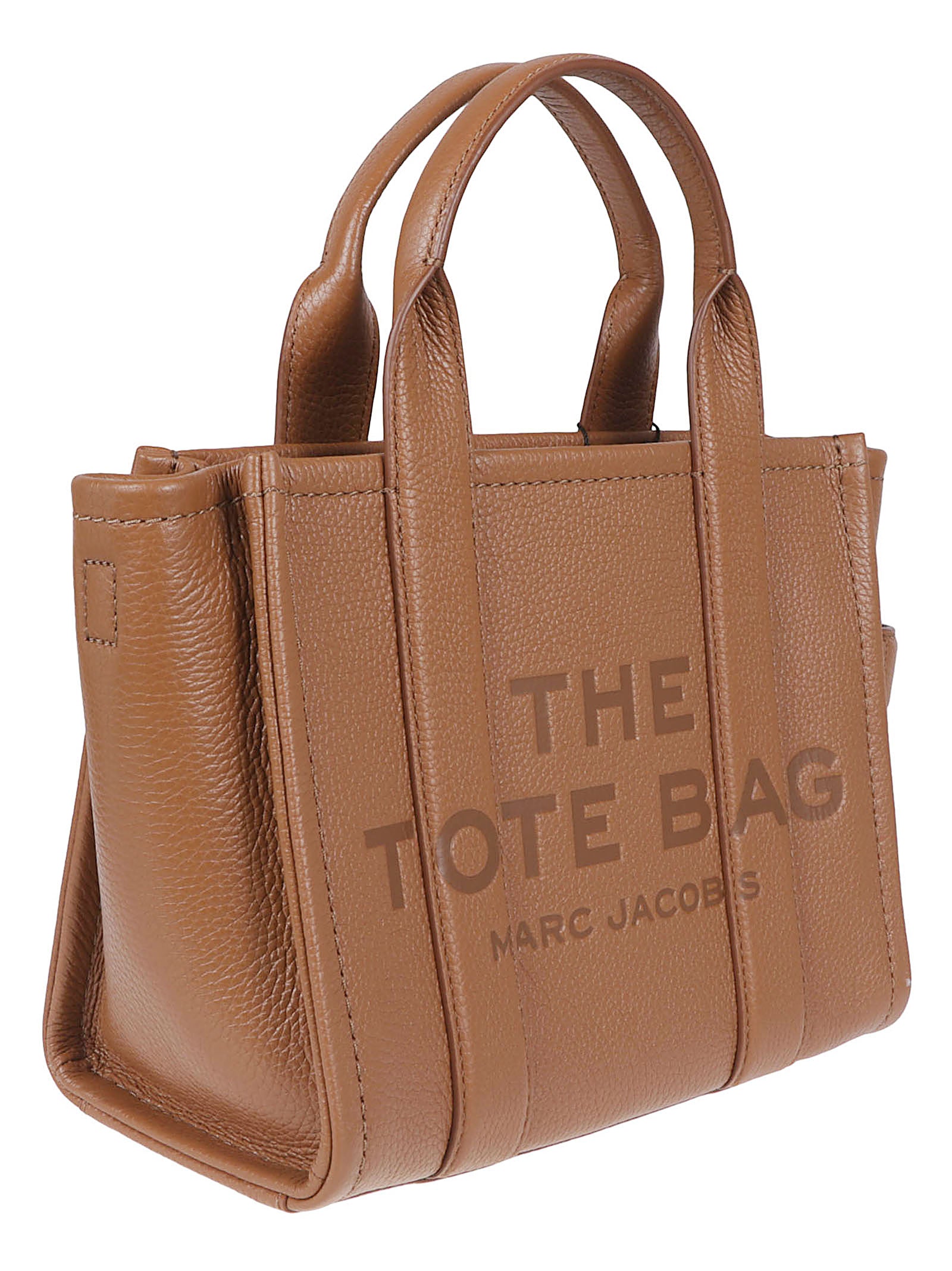 Structured Tote Bag In Pebbled Leather