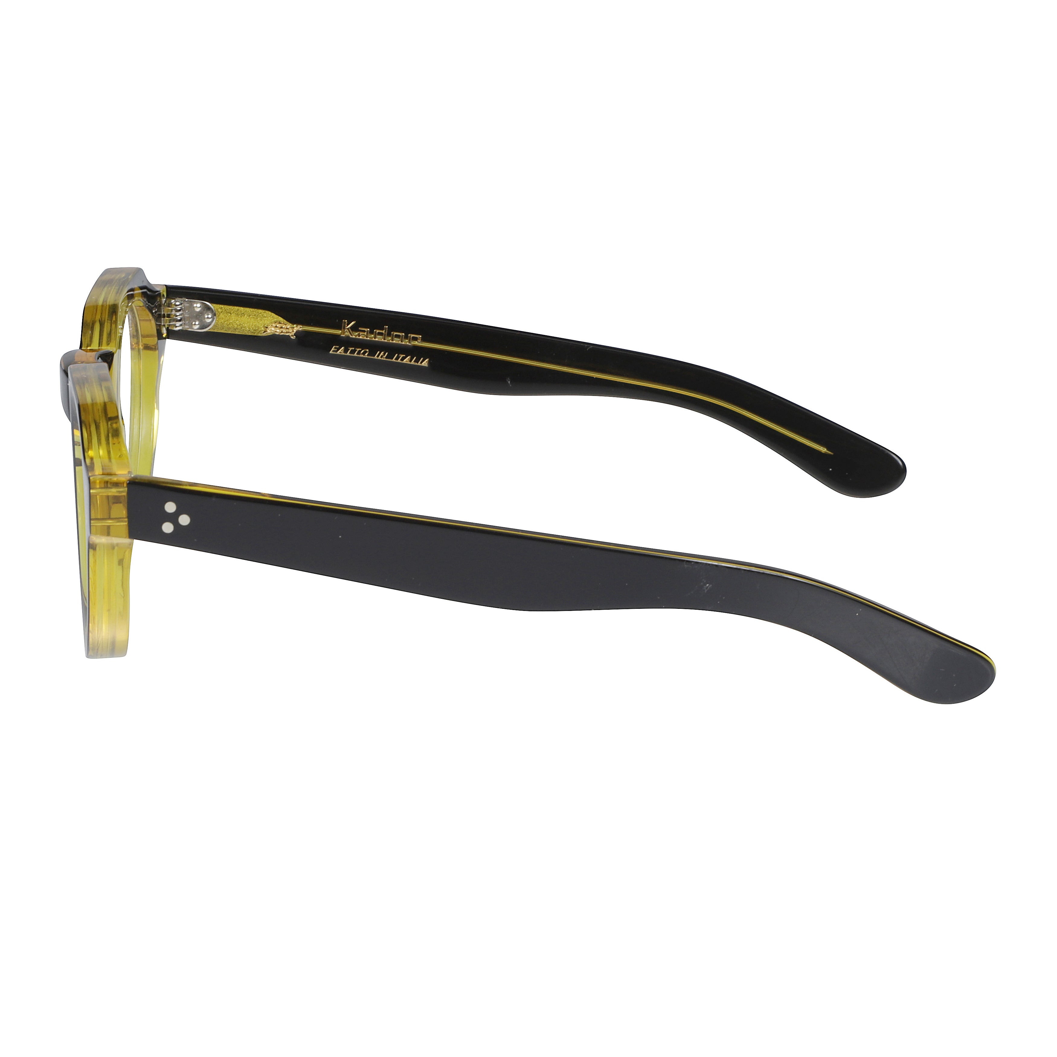 Spike Two-Tone Round Frame Sunglasses with Metallic Rivets