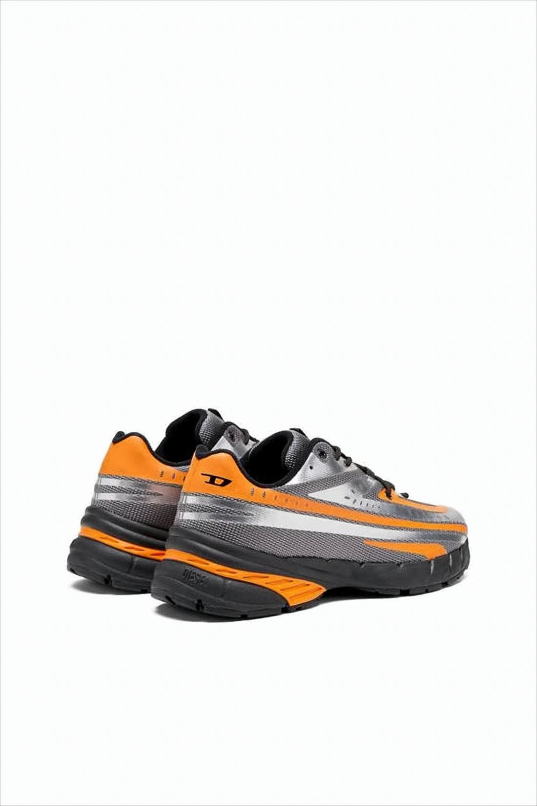 Aerodynamic Metallic Silver Sneakers