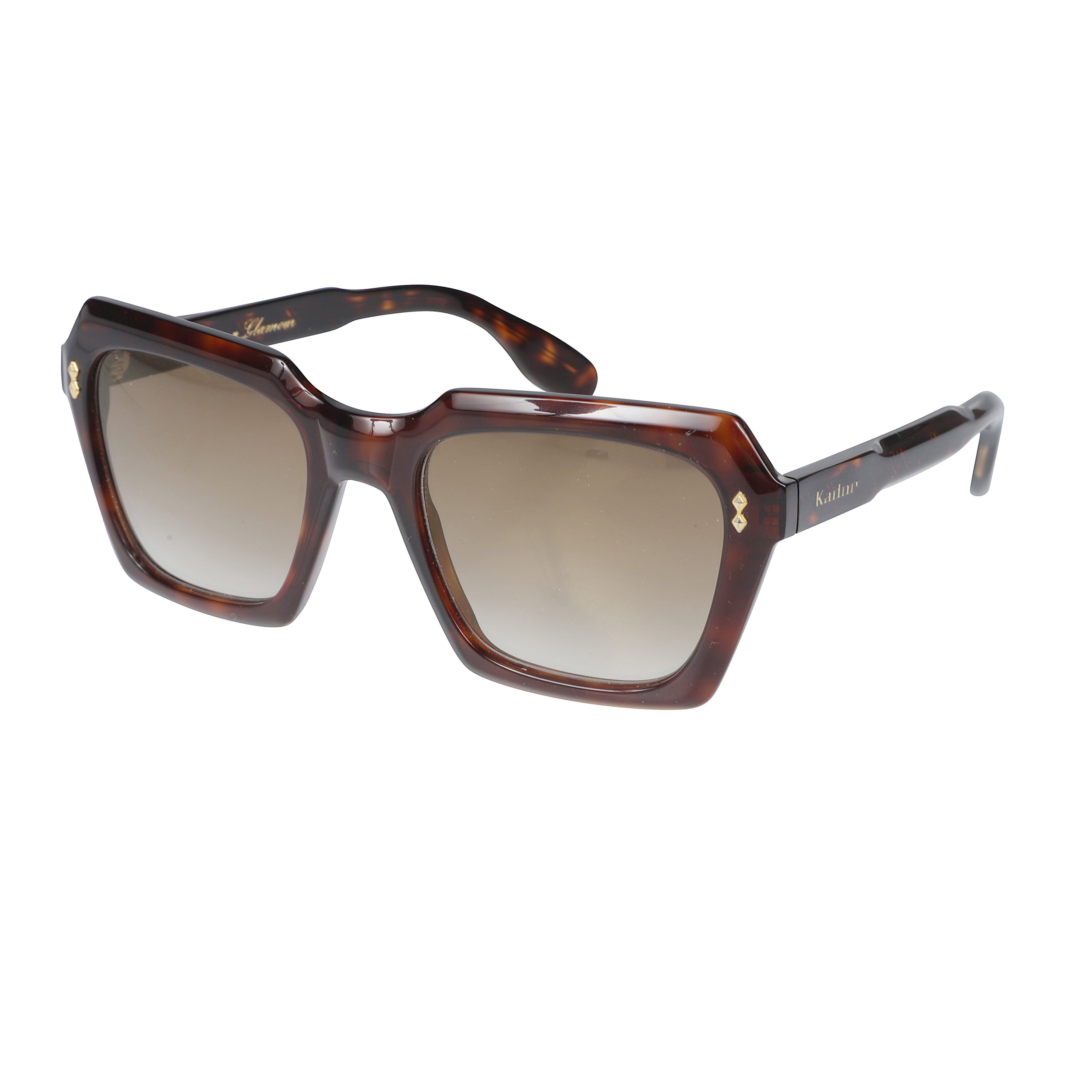 Klara Glamour Oversized Square Frame Tortoiseshell Sunglasses