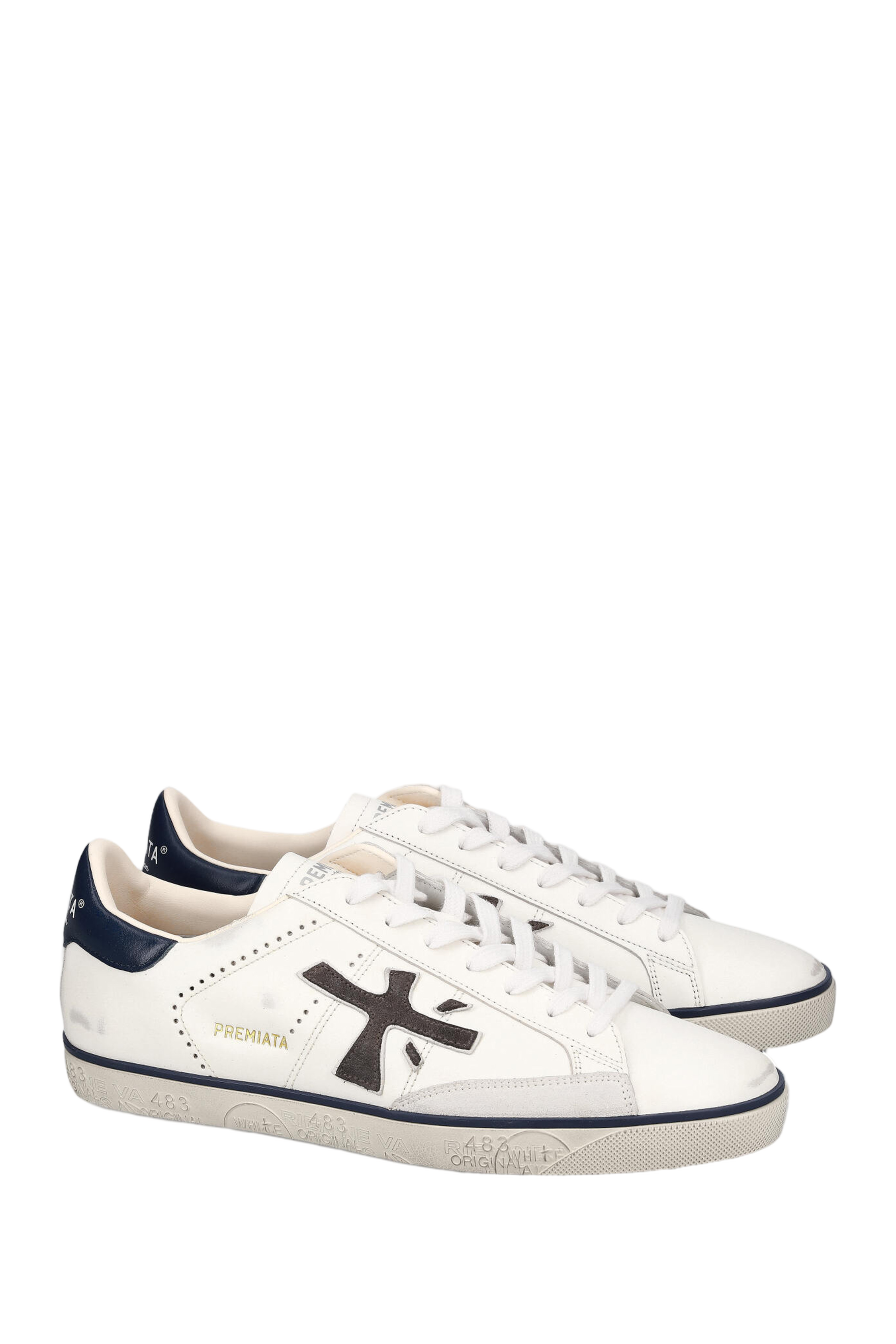 White Steven Leather Sneakers