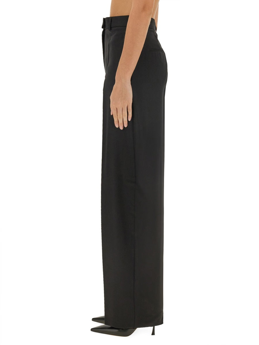 High-Waisted Straight-Leg Virgin Wool Pants