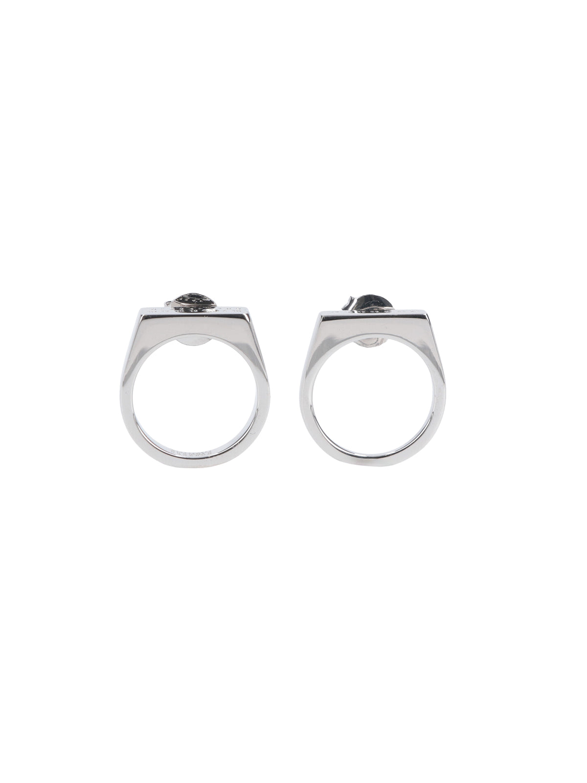 "Numeric" Hoop Earrings – Silver