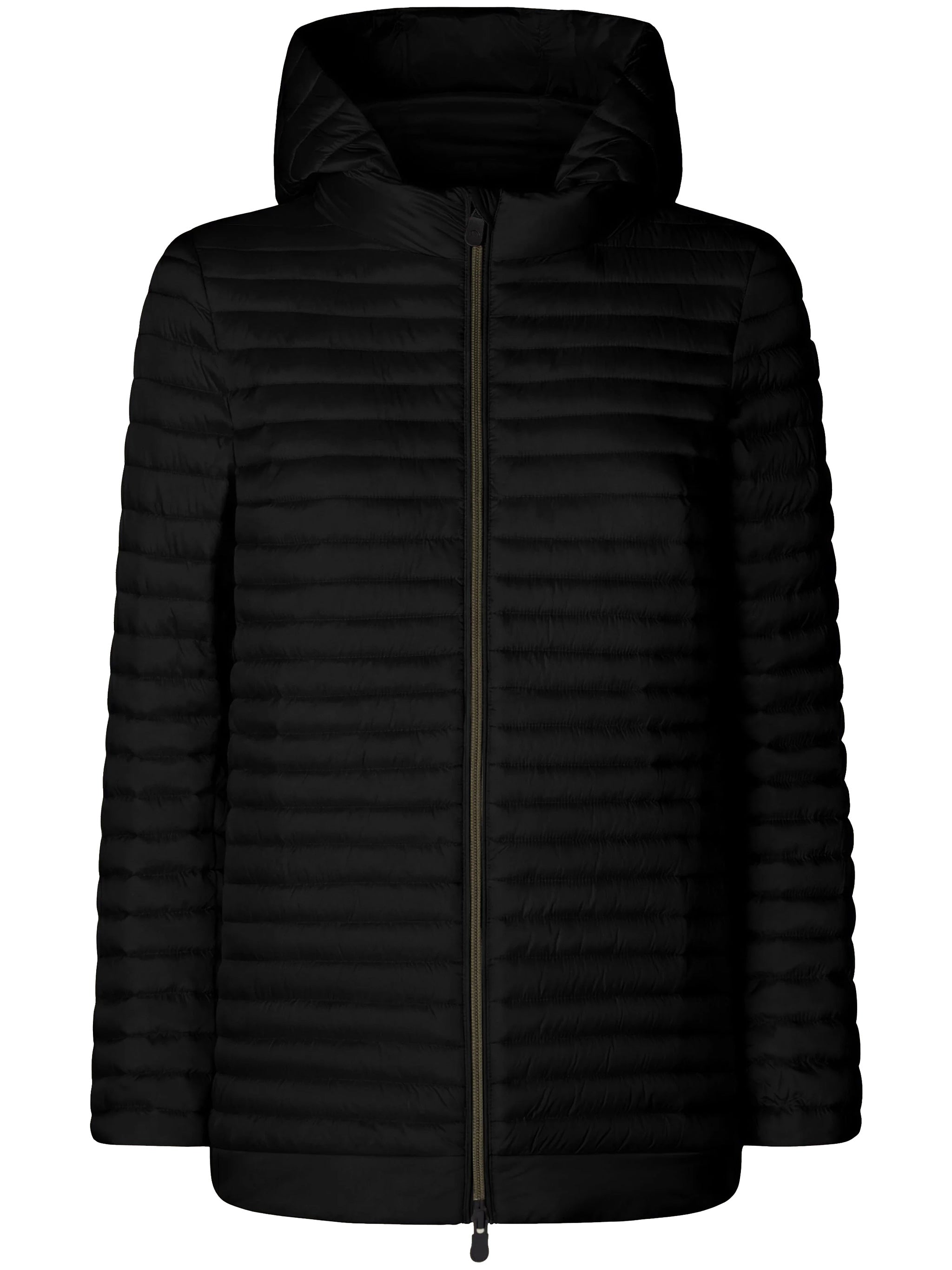 Black Alima Cropped Quilted Padded Coat