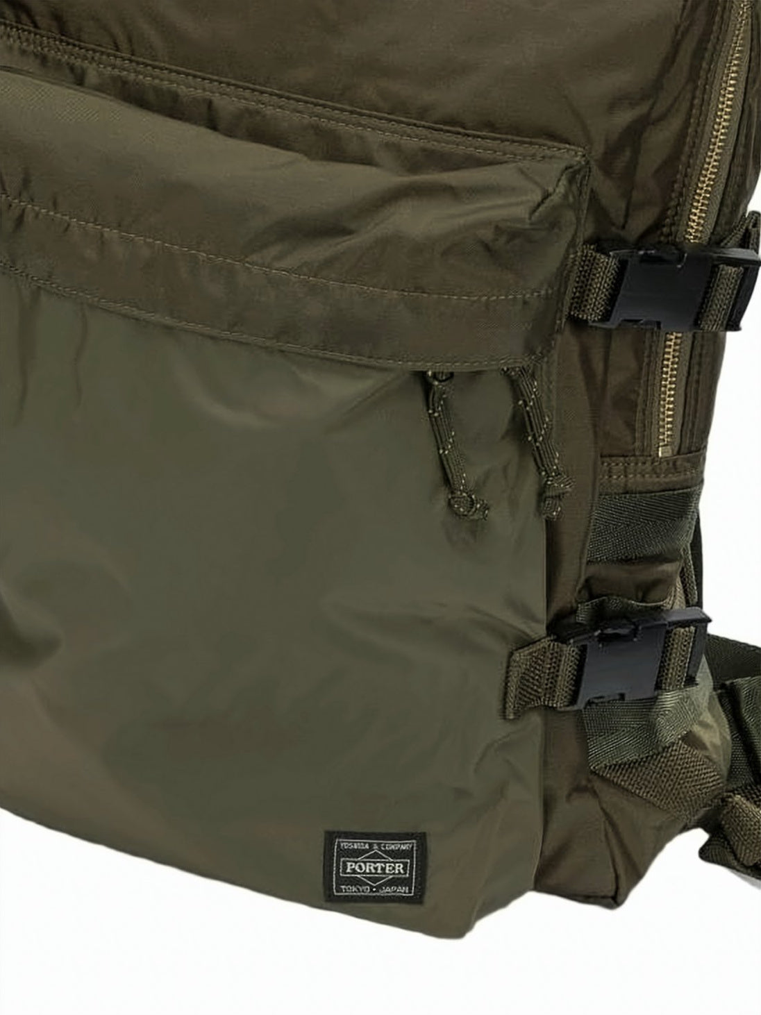 Durable Olive Green Nylon Daypack With Spacious Design
