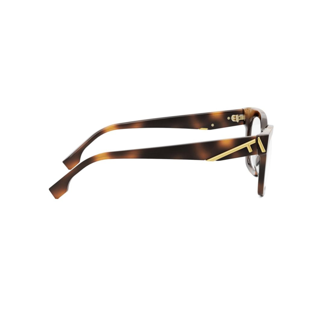Fe50073i Oversized Square Frame Tortoiseshell Eyeglasses