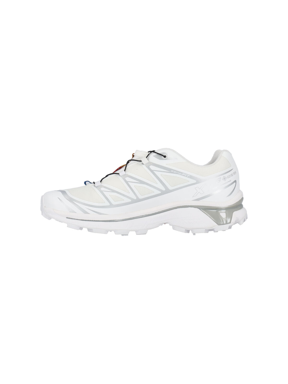 White Xt-6 Gore-Tex Sneakers With Quicklace™ Closure And Silver Accents