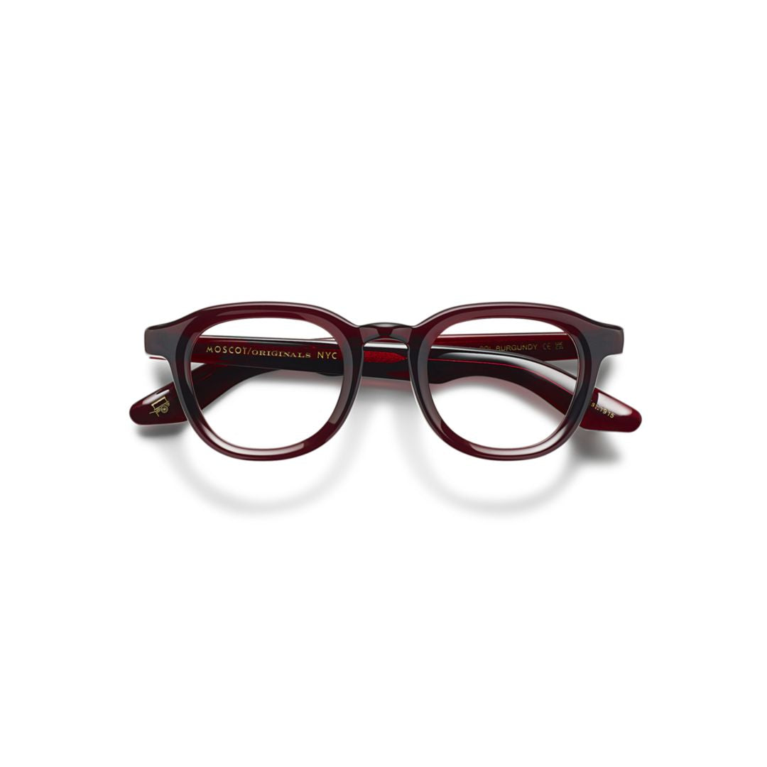 Or-Dah-O Dahven Deep Burgundy Acetate Eyeglasses with Keyhole Bridge
