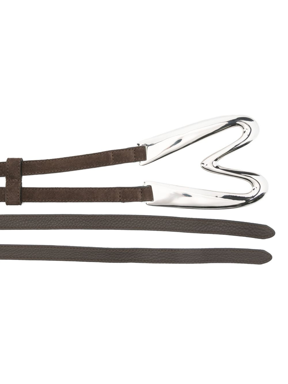Chocolate Brown Wrap Design Leather Belt