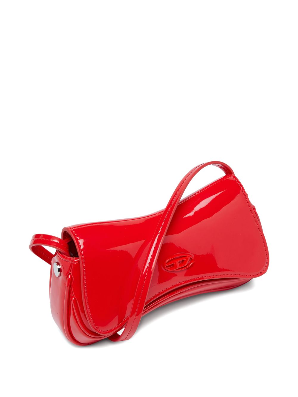 Curved Silhouette Red Bag
