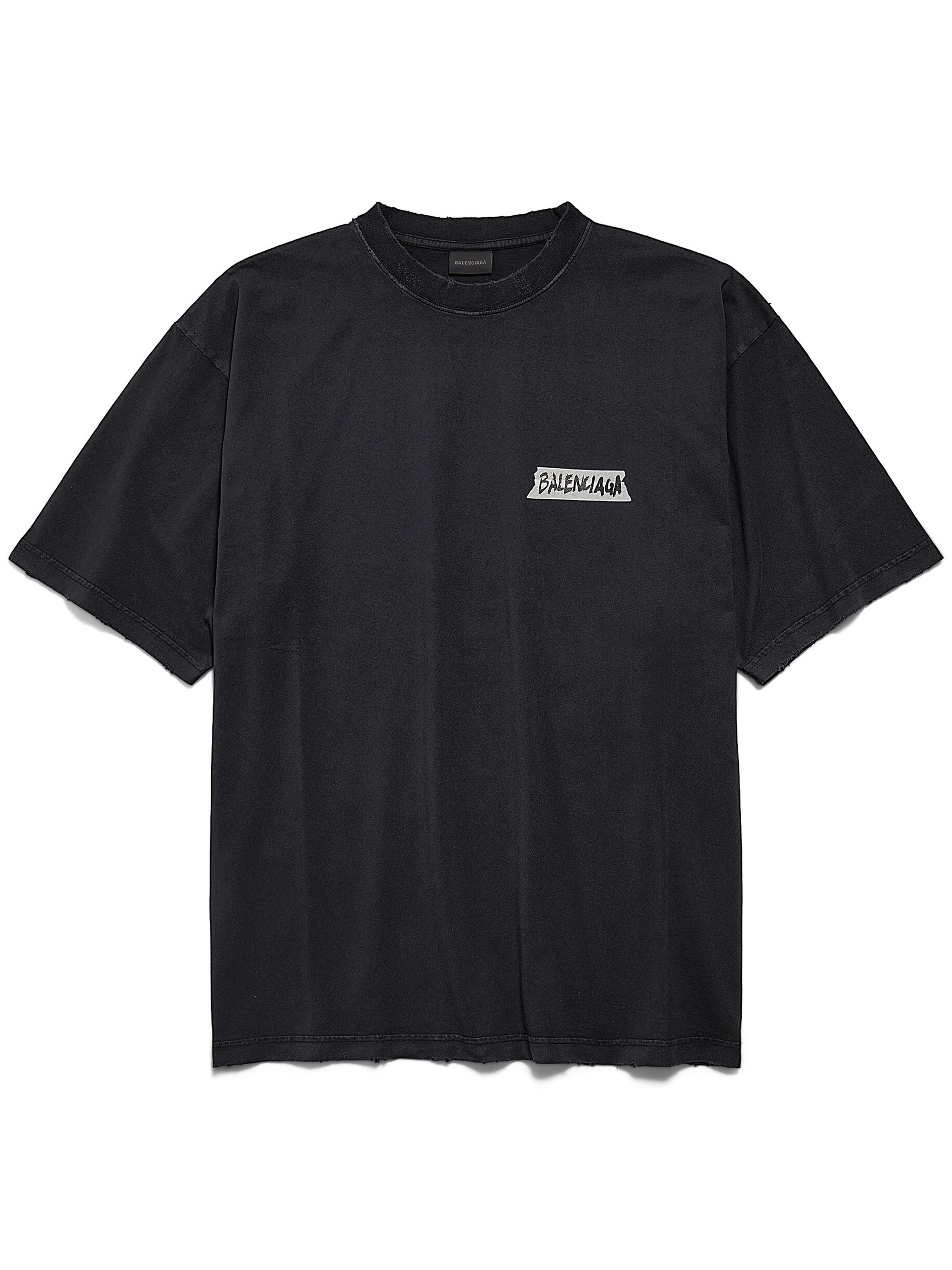 Black Medium Fit Patch Detail T-Shirt