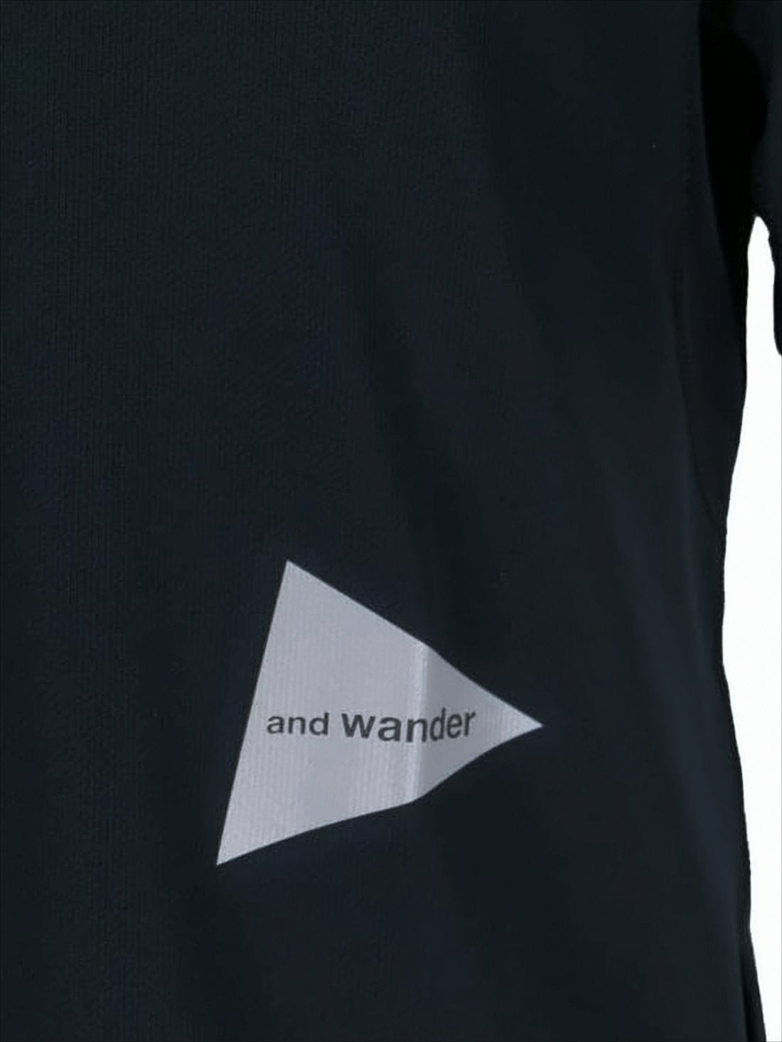 Relaxed-Fit Black Polyester T-Shirt