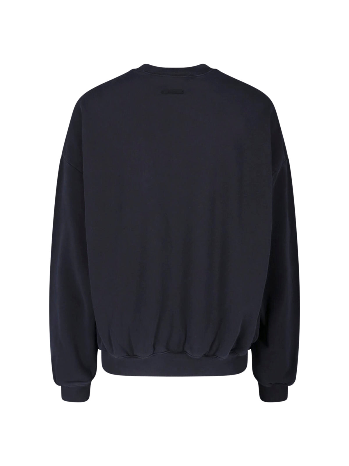 Black Relaxed Curved Logo Graphic Sweatshirt