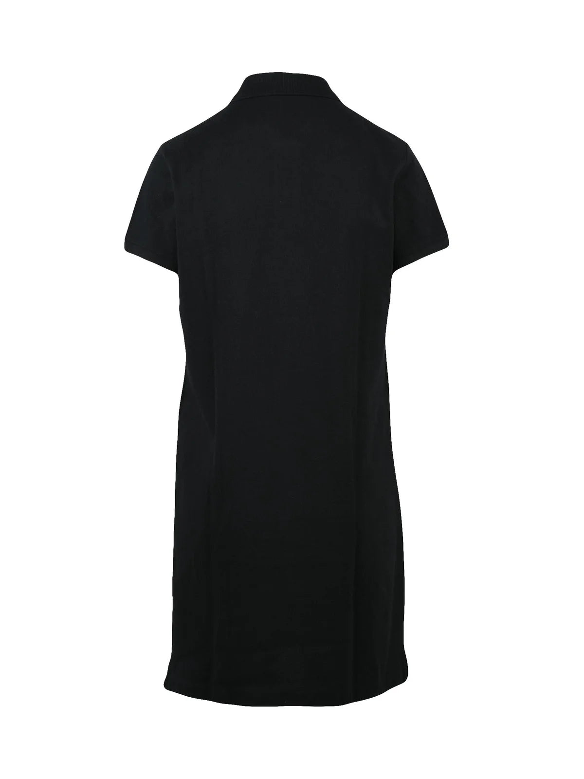 Black Cotton Polo Dress