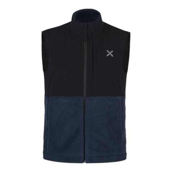 Two-Tone Zip-Through Vest With Elevated Collar