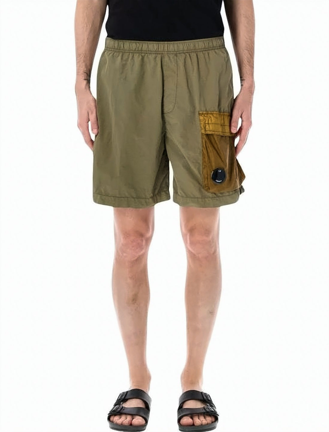 Brown Relaxed Fit Polyamide Shorts