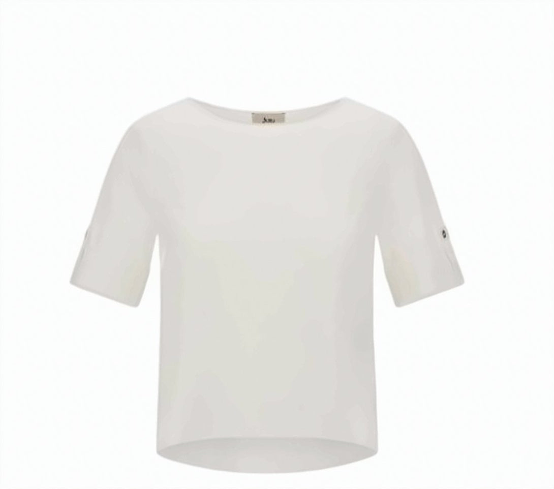 Boat Neck Cotton Short Sleeve T Shirt