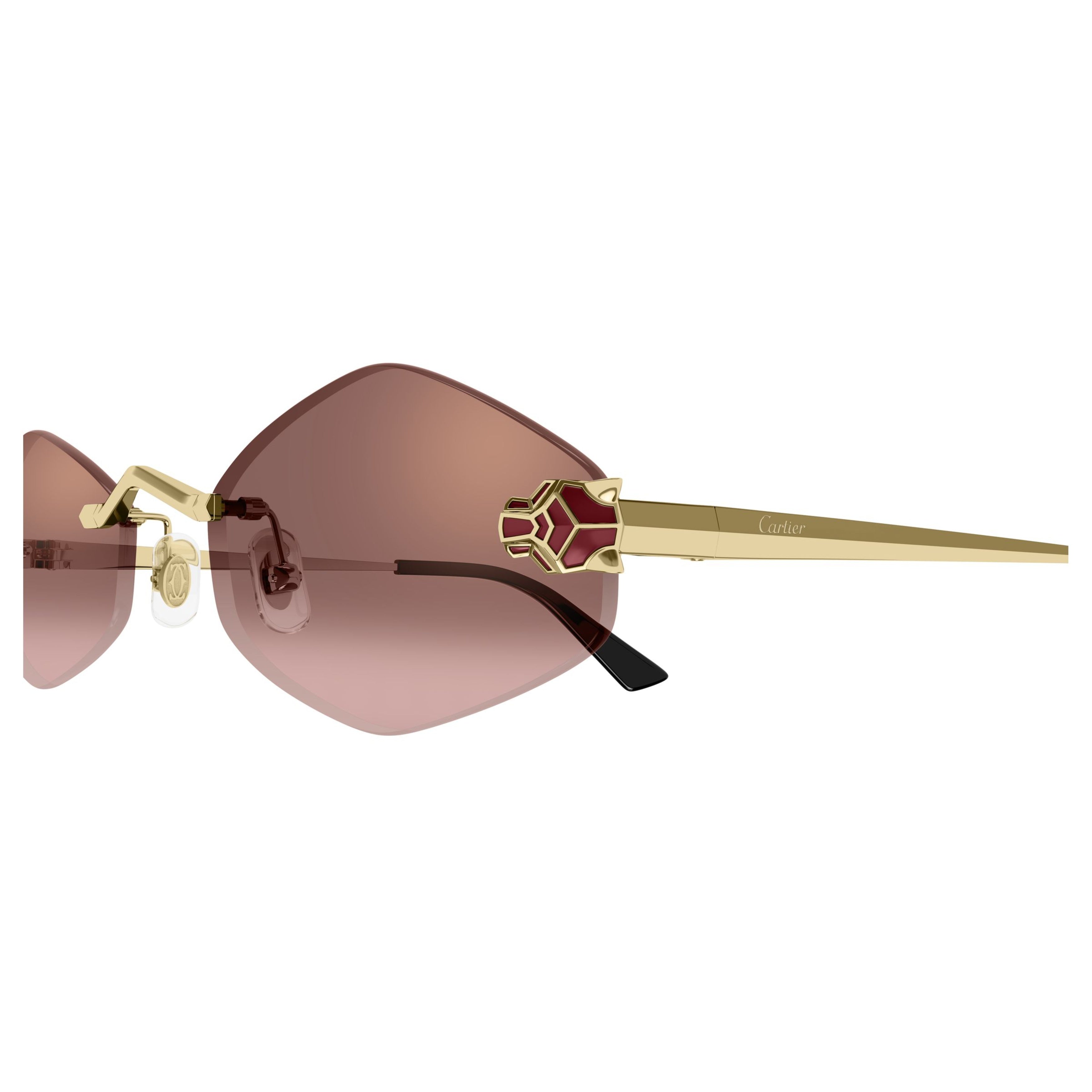 Rimless Sunglasses With Distinctive Panther Motif