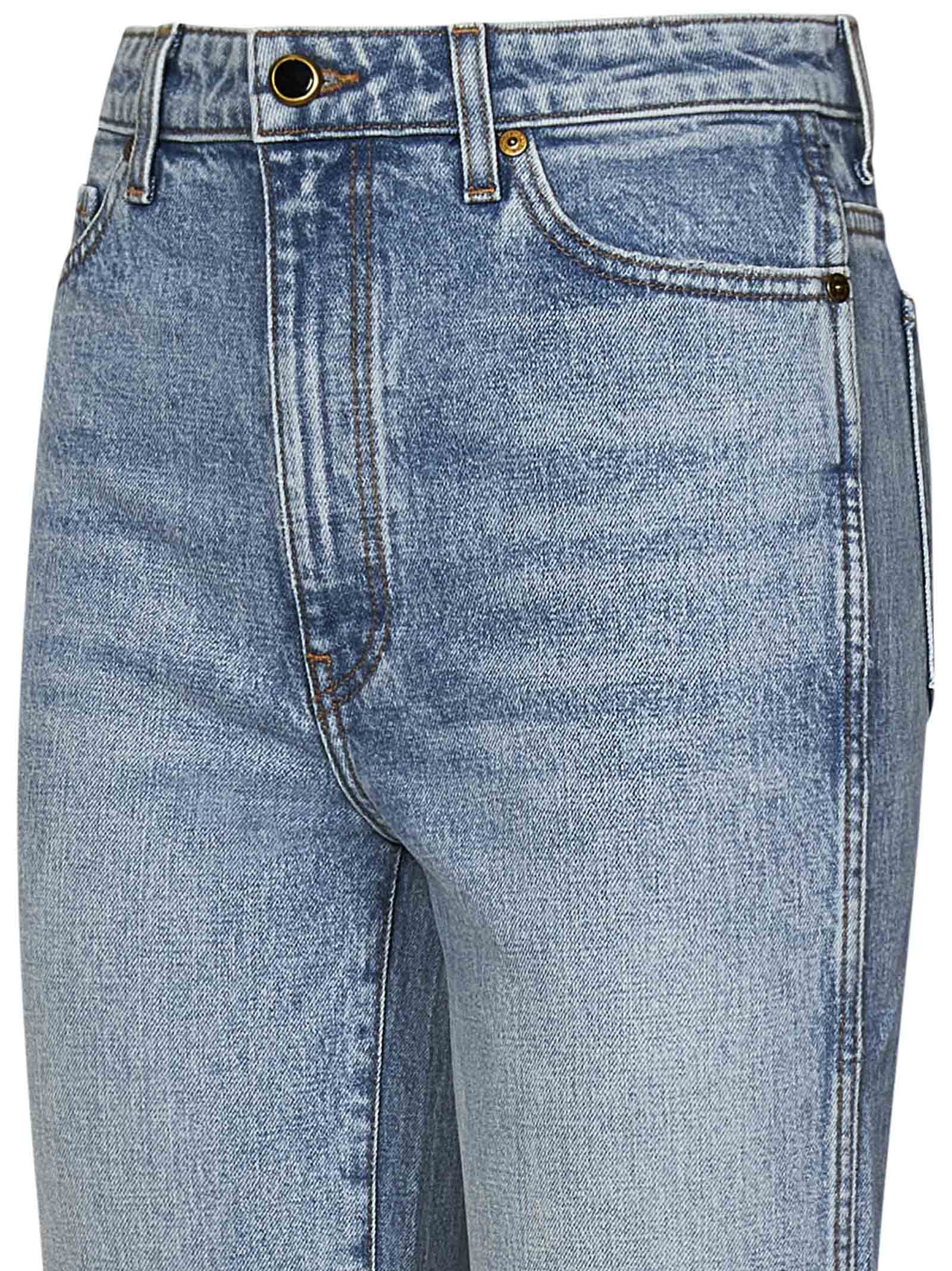 Cropped Clear Blue Jeans