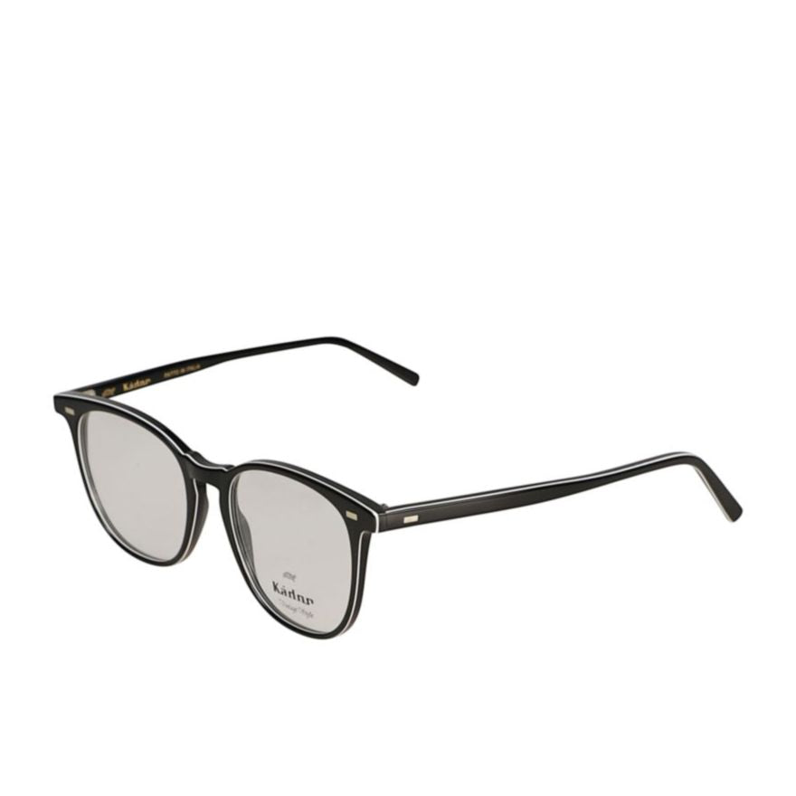 Simple Rounded Square Frame Eyeglasses with Glossy Finish