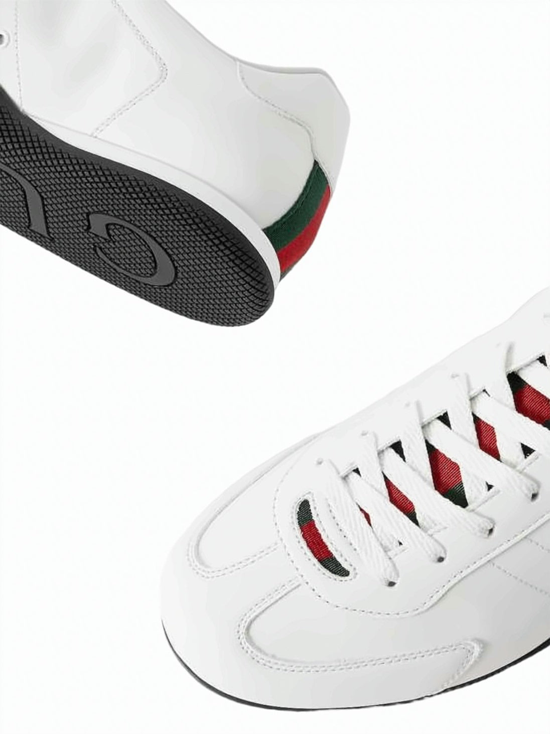 Smooth Leather Sneakers With Red