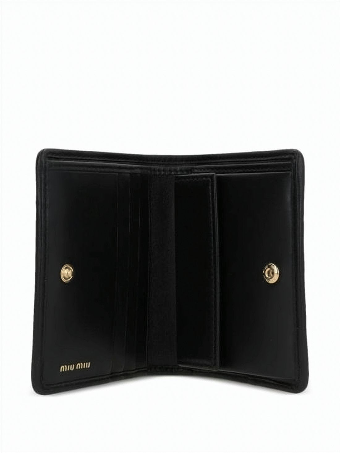 Compact Black Nappa Leather Wallet