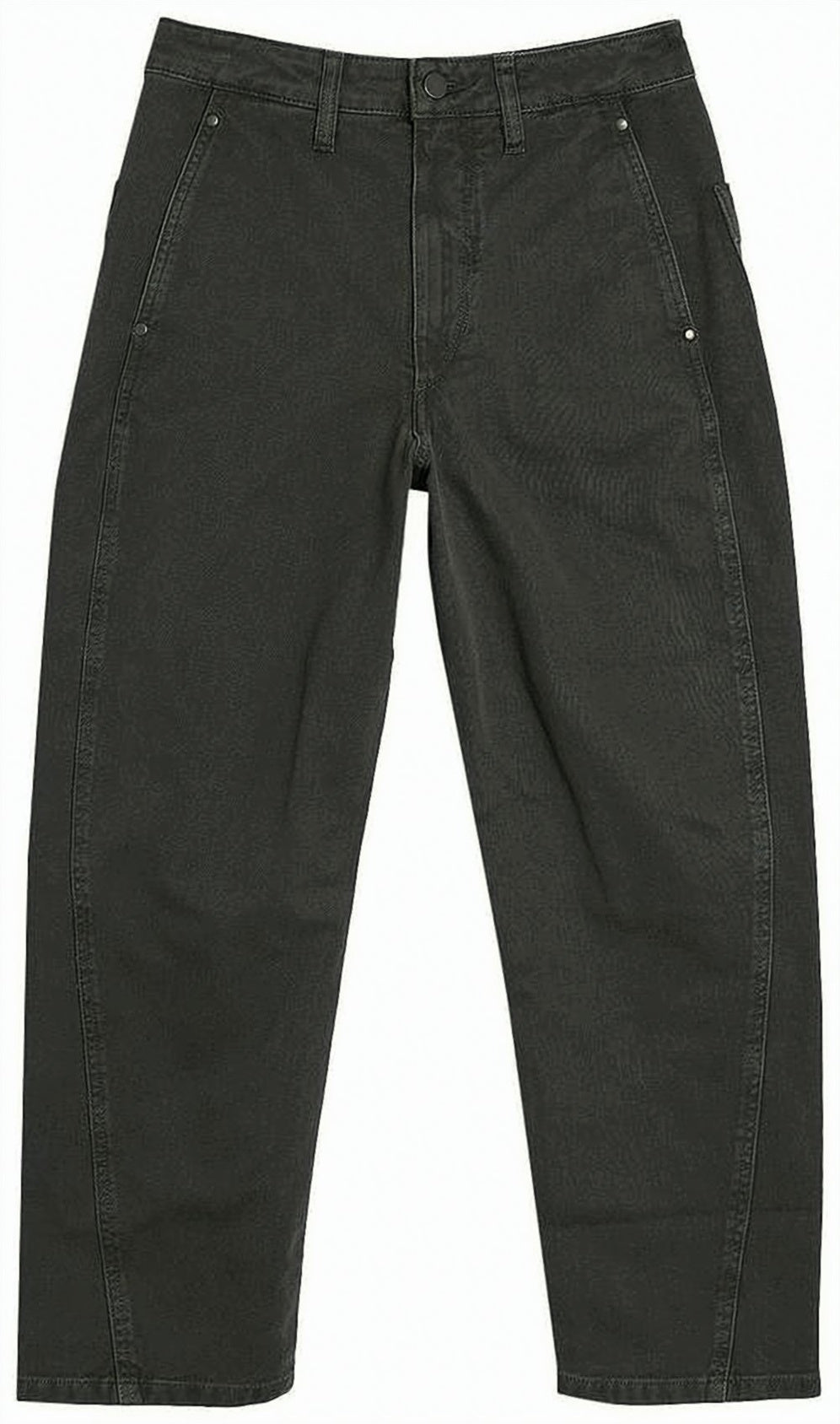 Black Straight Pants with Classic Waistband