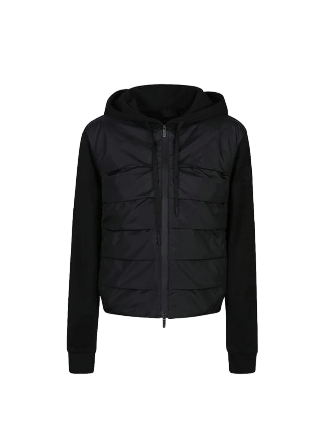 Hooded Padded Jacket with Quilted Front