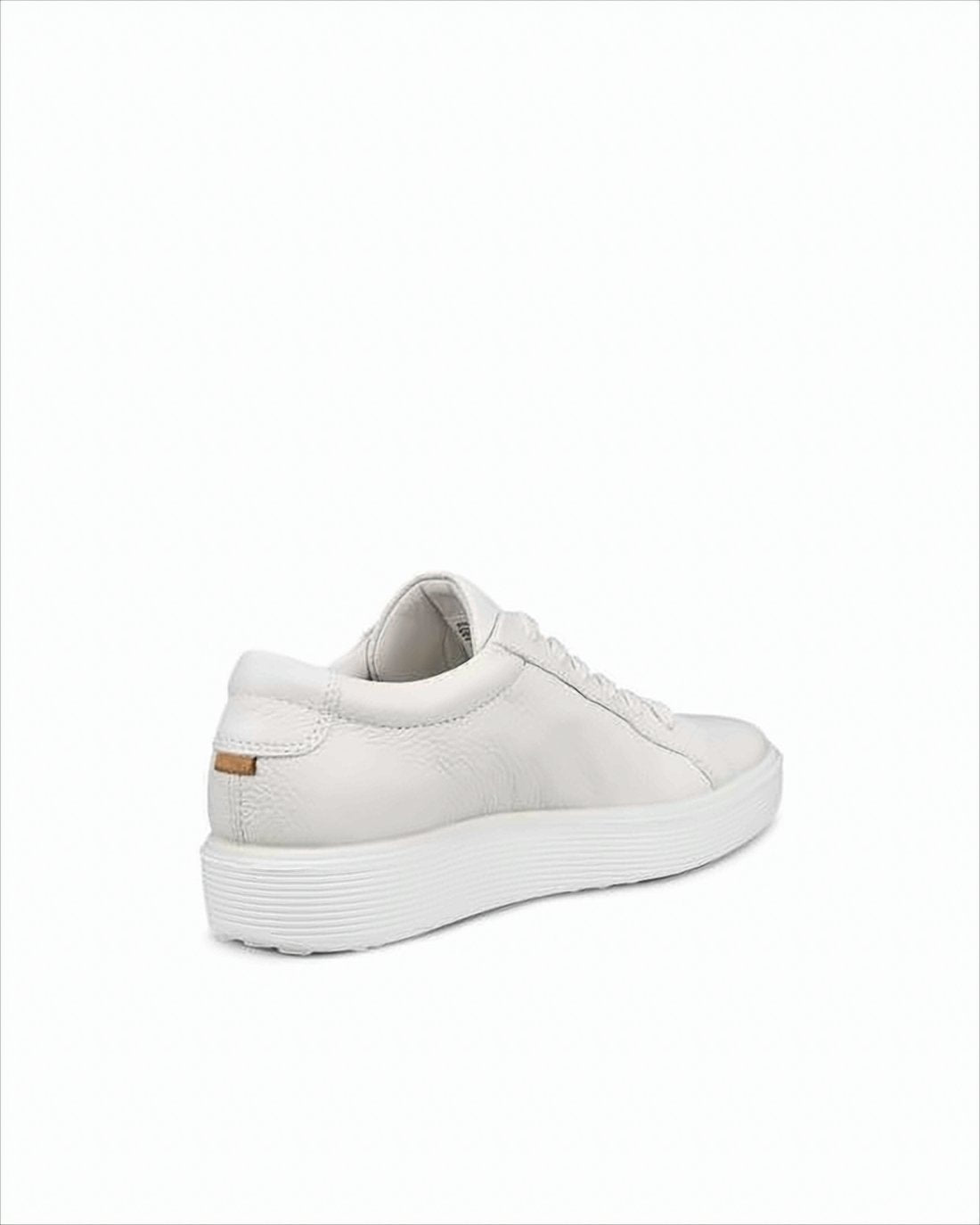Minimalist White Leather Sneakers with Padded Collar