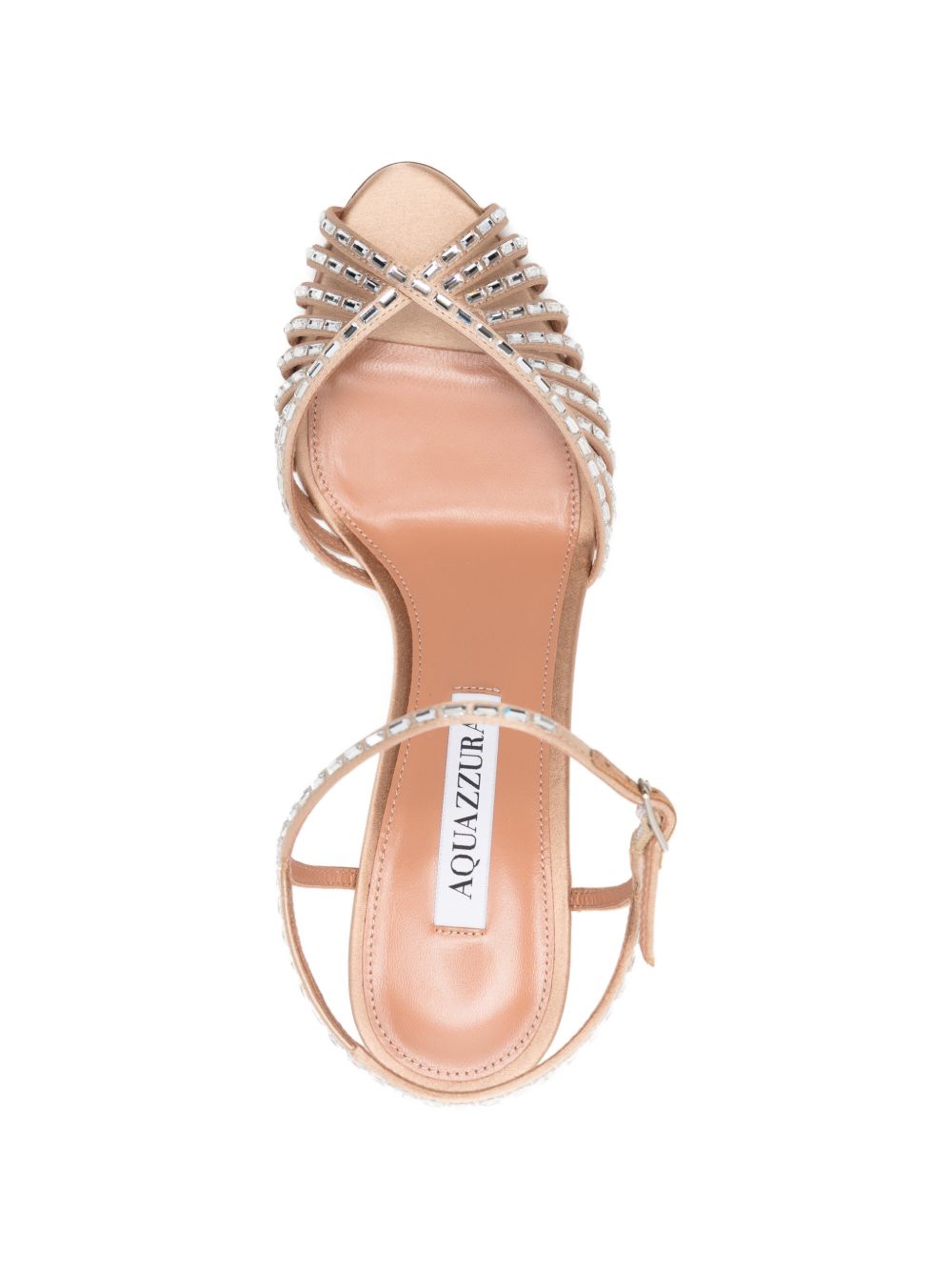 Strappy Sandals With Metallic Studs And Mid-Height Heel