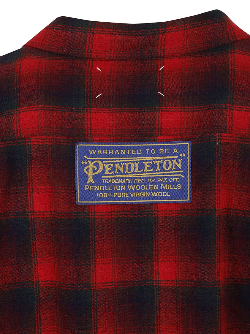 Plaid Pattern Button-Down Shirt