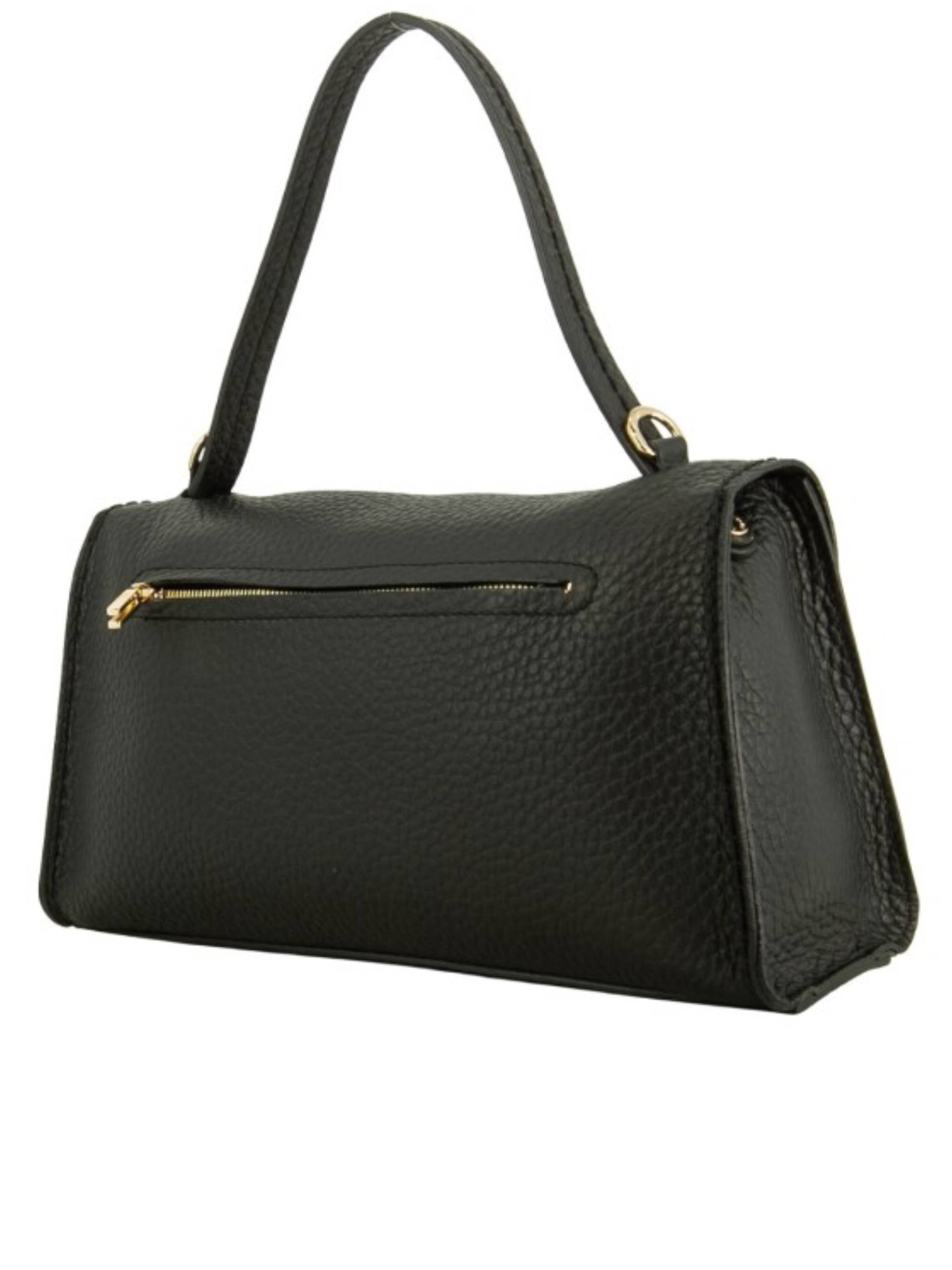 Queen Pebbled Leather Structured Shoulder Bag