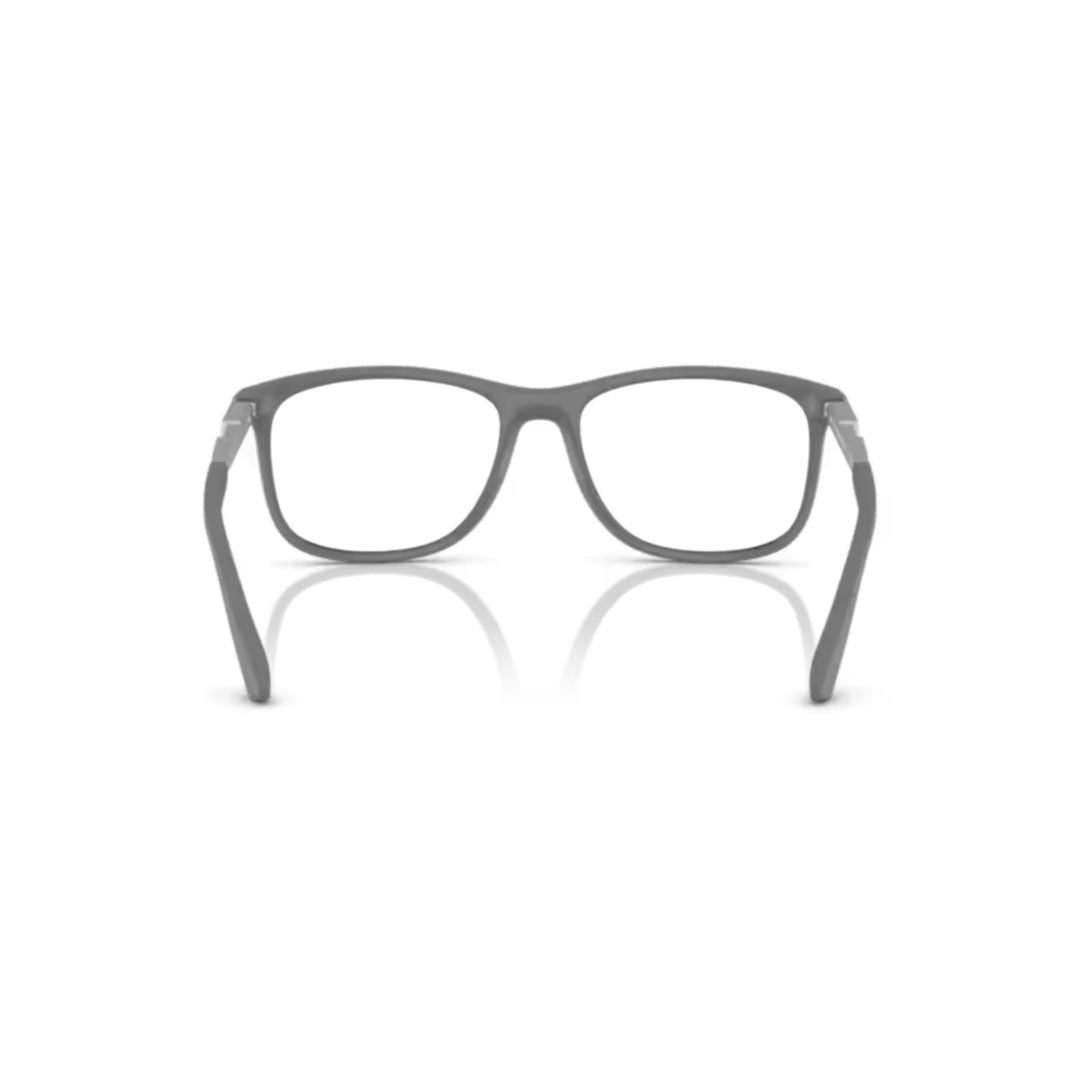 0ea3247 Rectangular Matte Grey Eyeglasses with White Accents