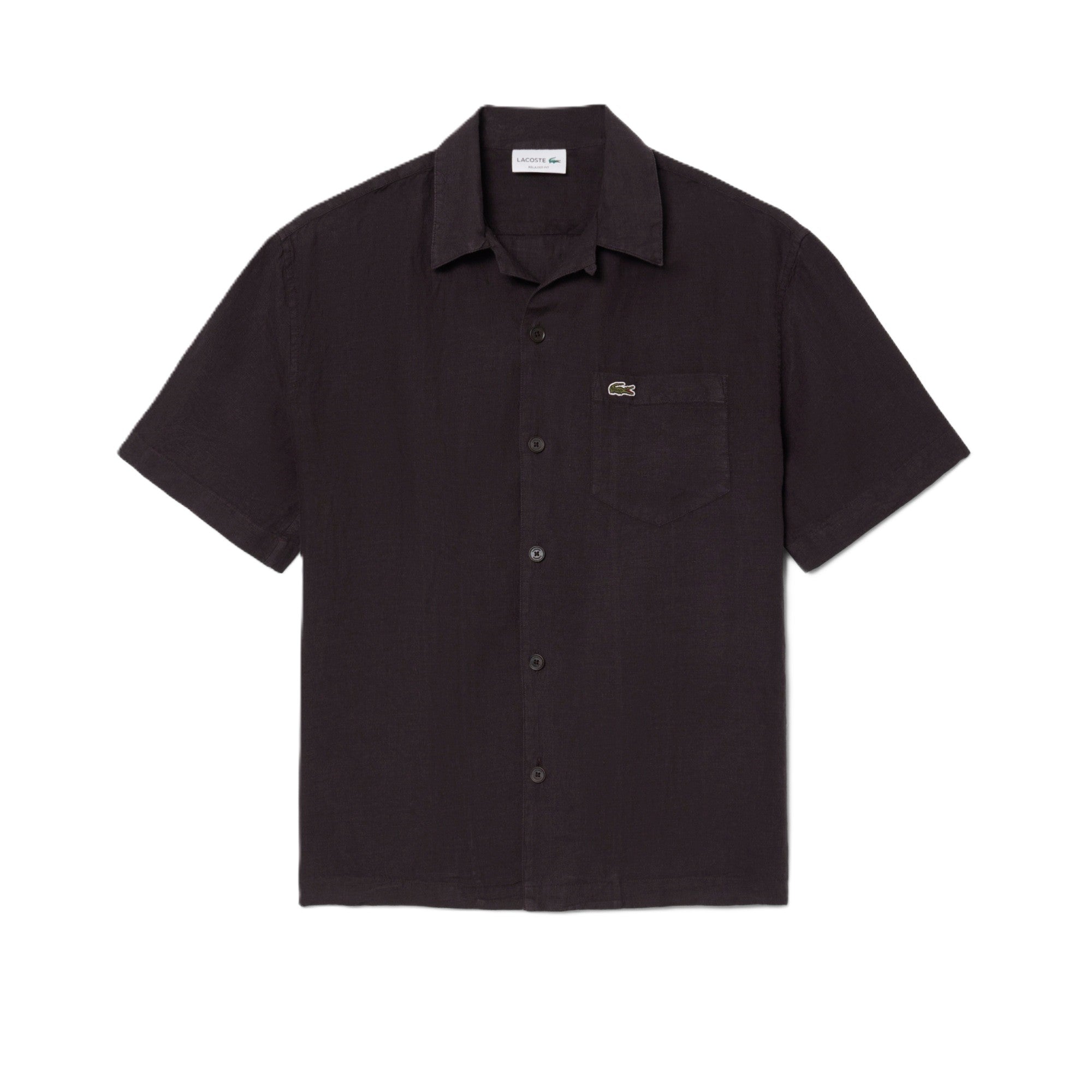 Short-Sleeved Button-Up Shirt with Classic Collar