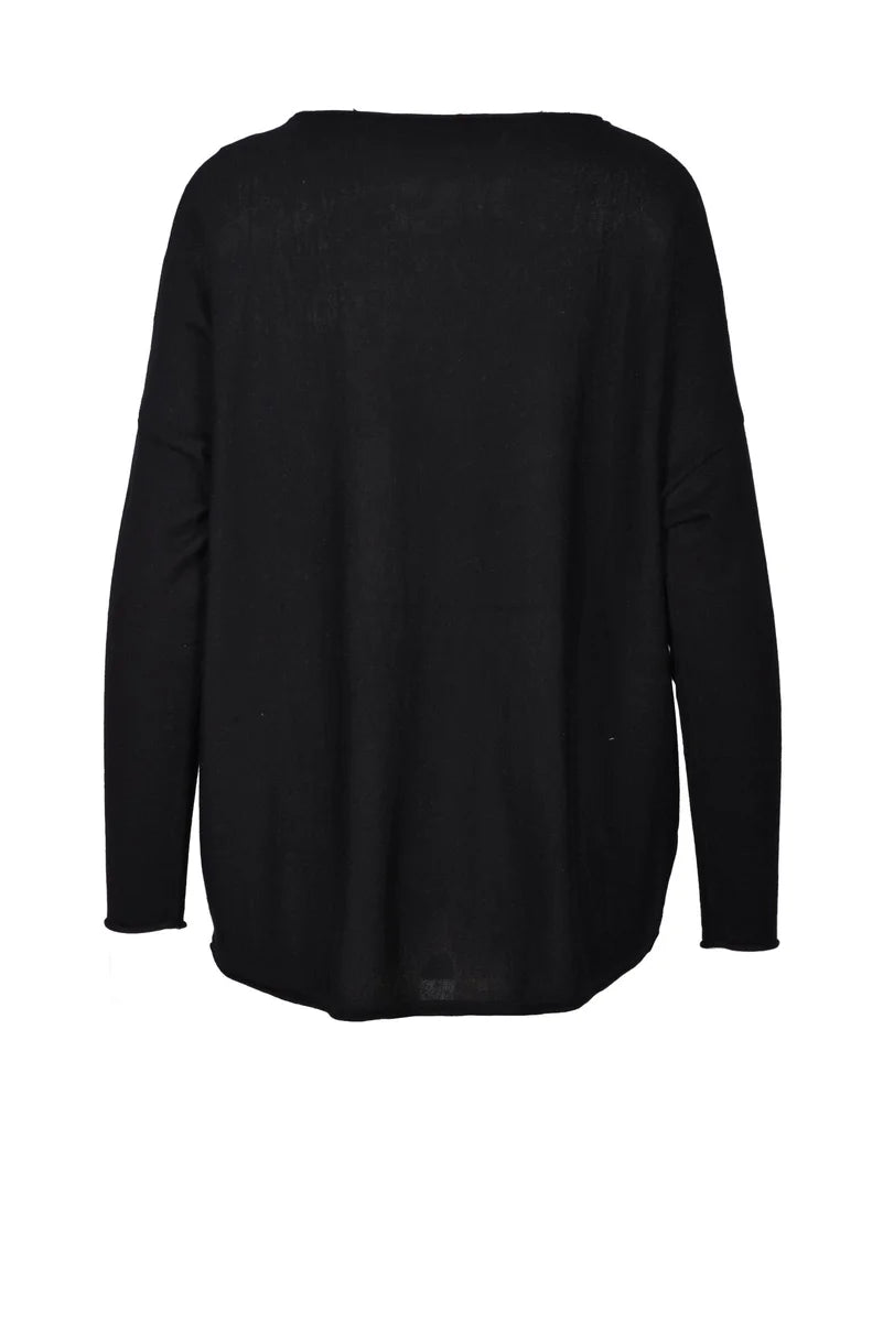 Silk and Cashmere Sweater - Black