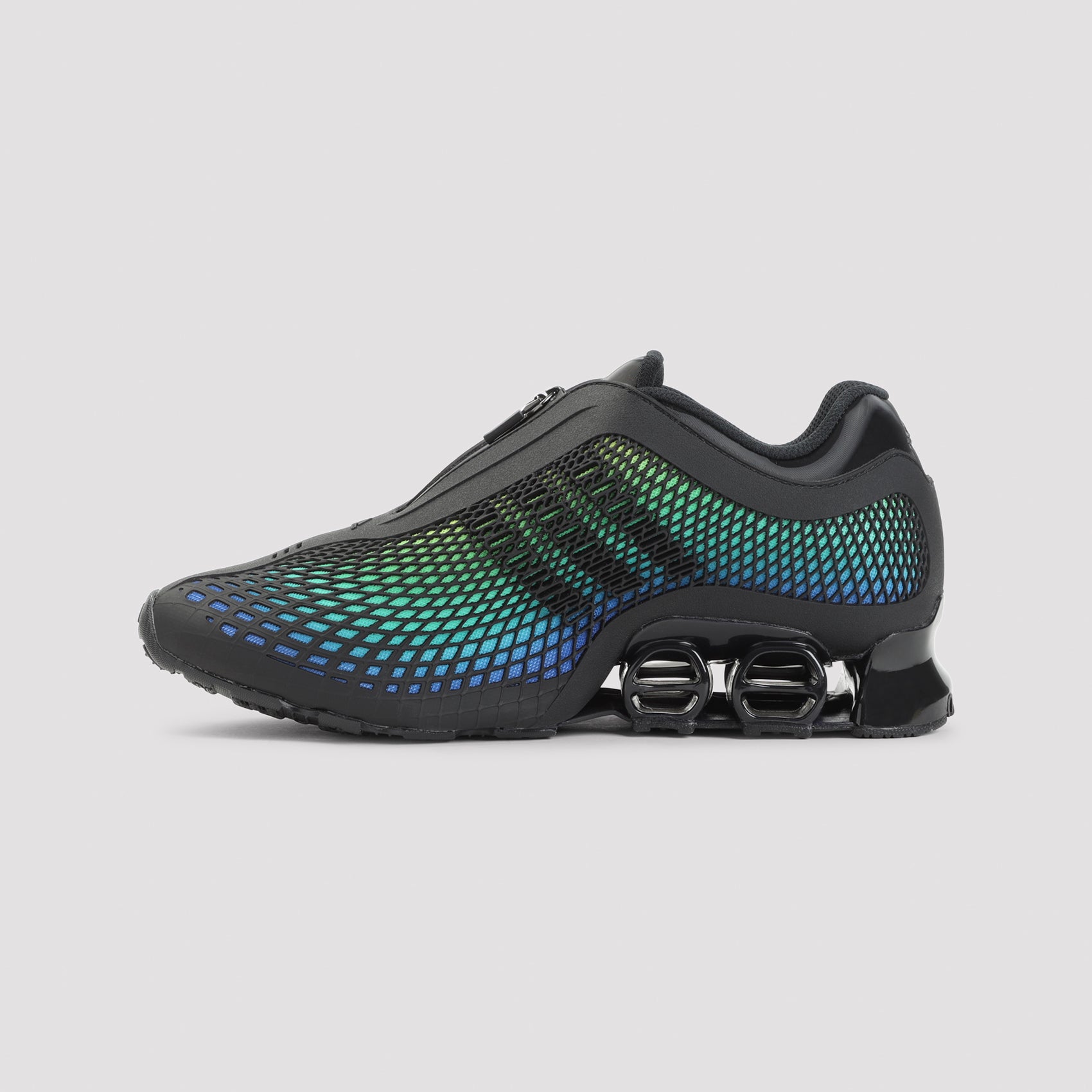 Gradient Mesh Sneakers with Streamlined Zip Closure