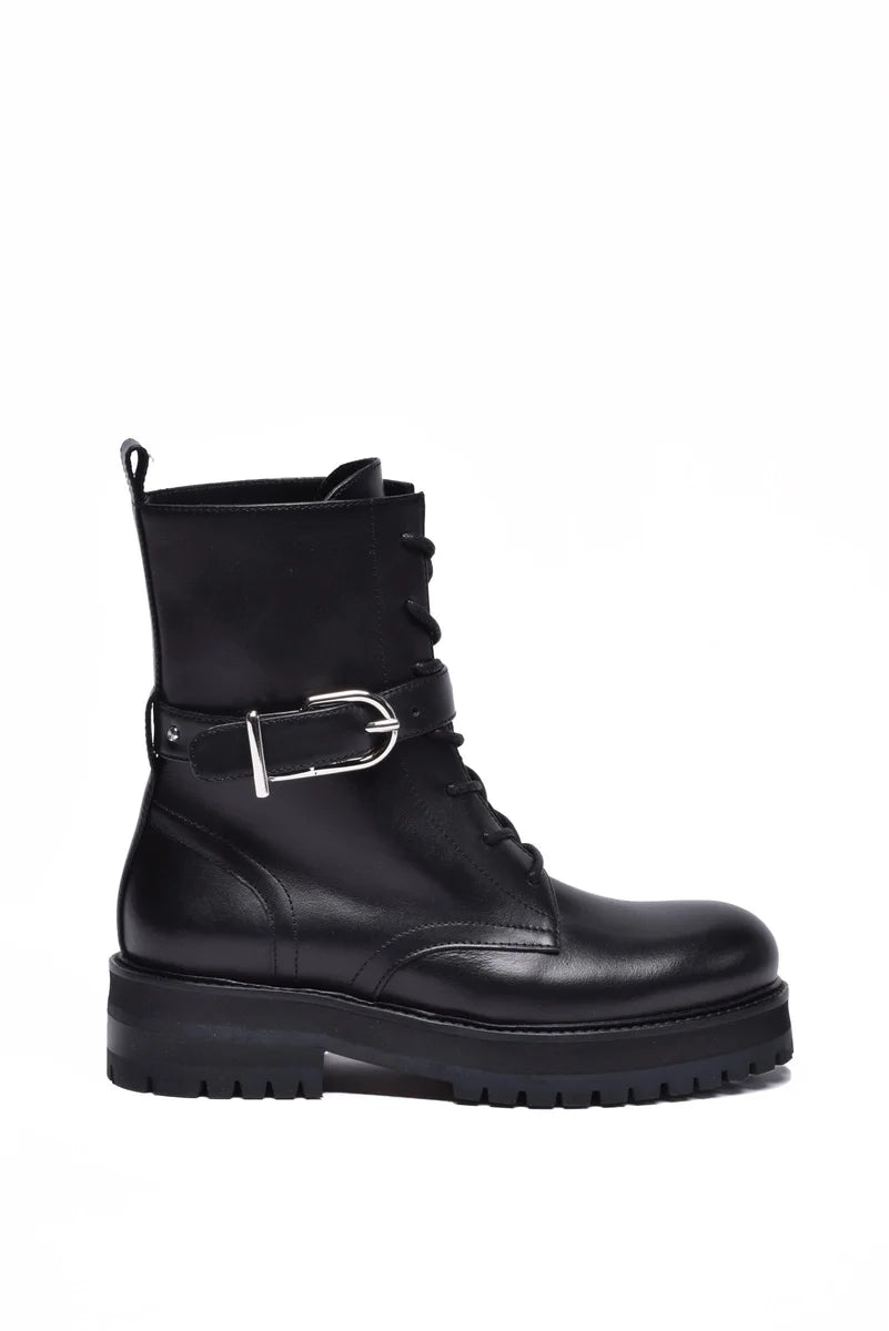 Leather Ankle Boot - Black