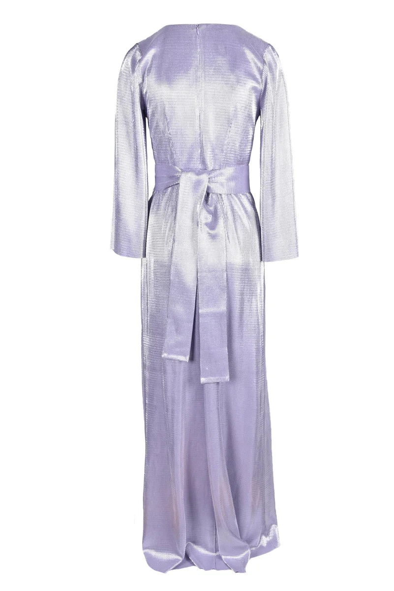 Maxi Dress with Zipper - Purple