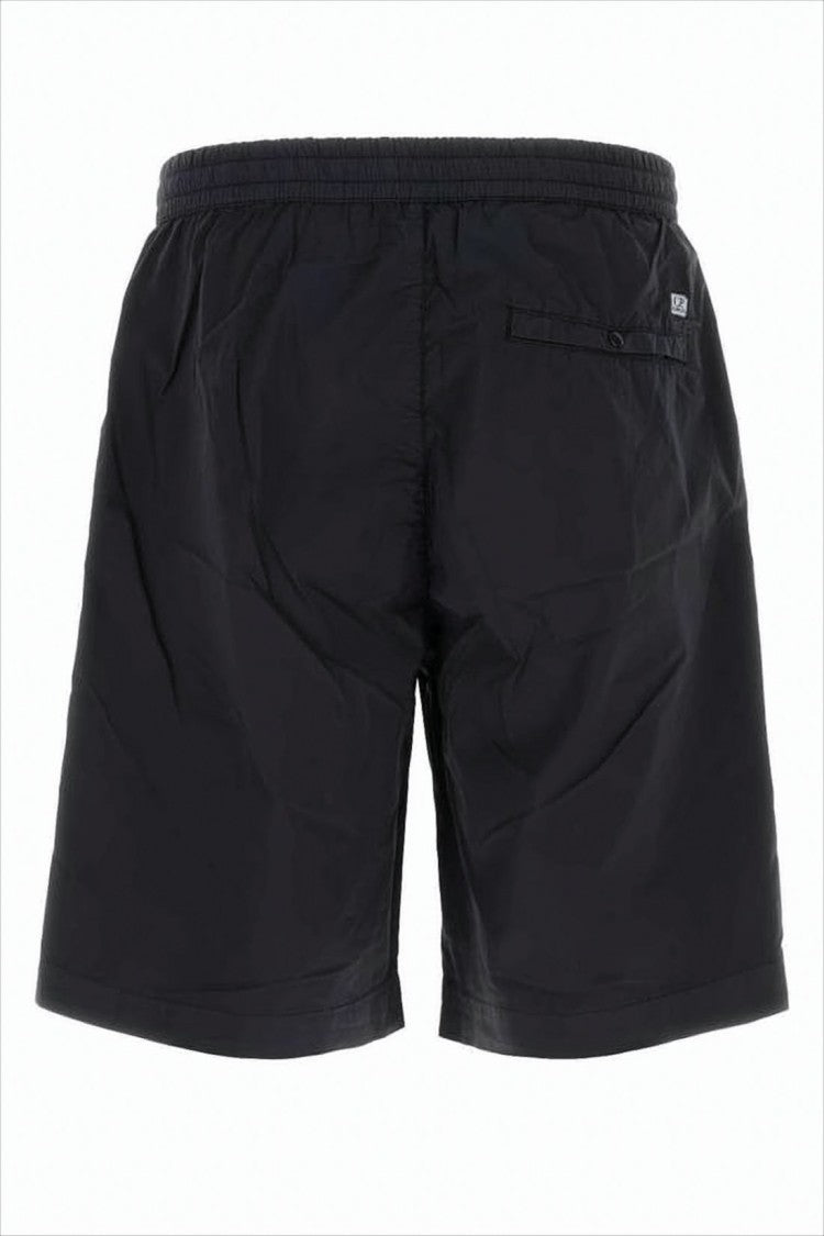 Minimalist Black Shorts with Elastic Waistband