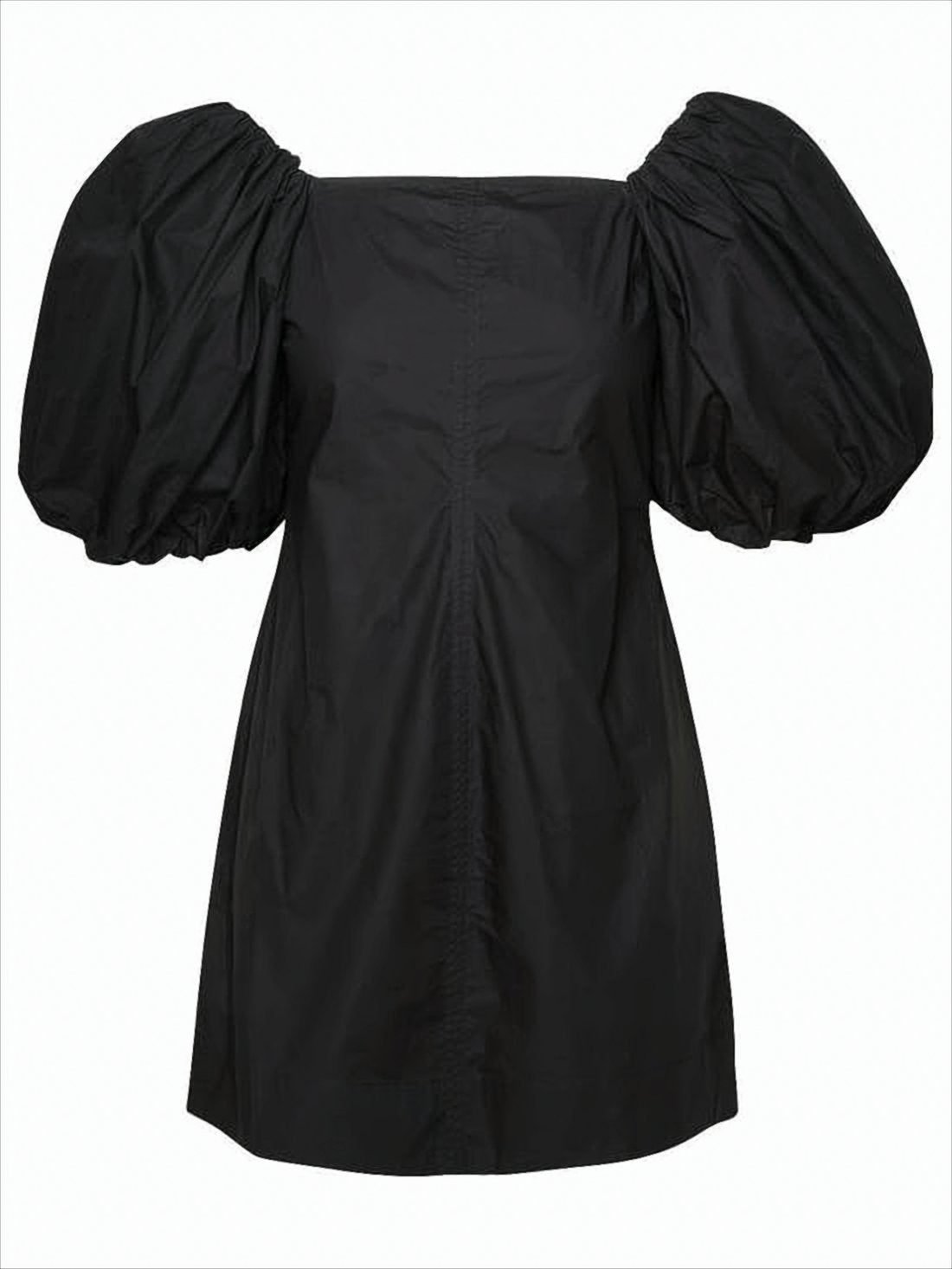 Square Neck Mini Dress with Dramatic Puff Sleeves