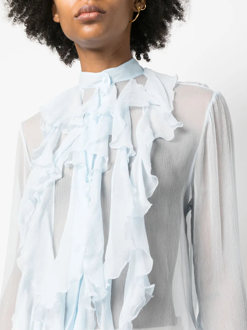 Tailored Classic Shirt With Structured Collar And Button-Down Front
