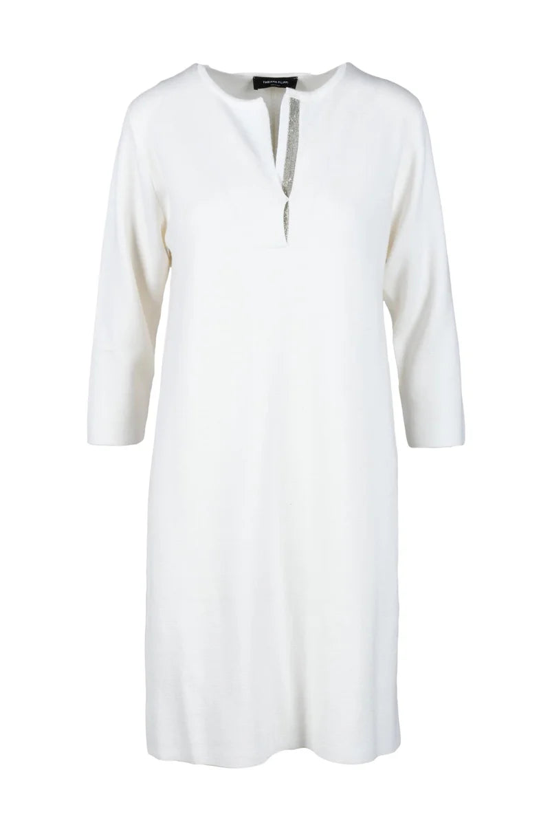 Virgin Wool Dress - White