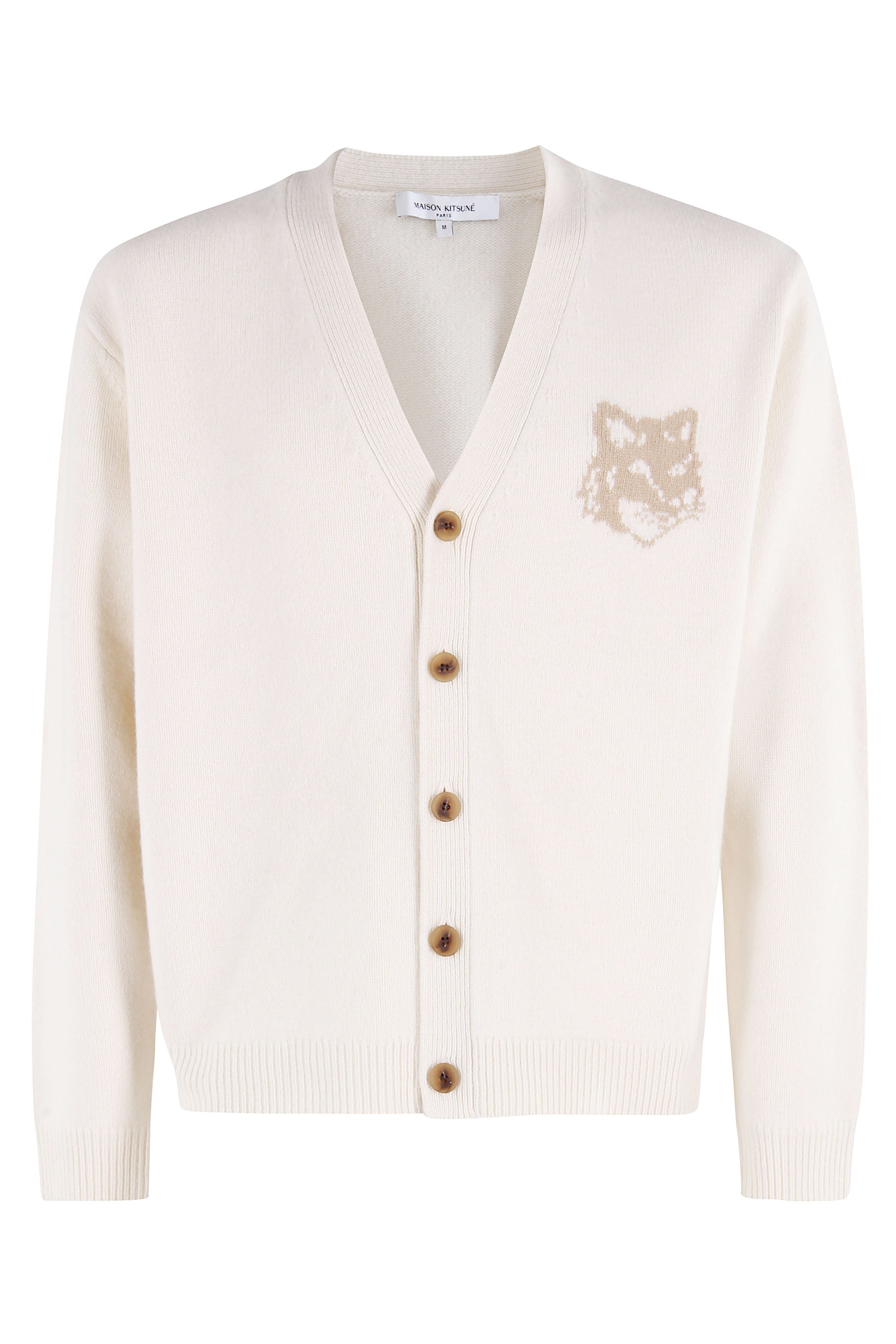 Fox Head Intarsia Merino Cardigan