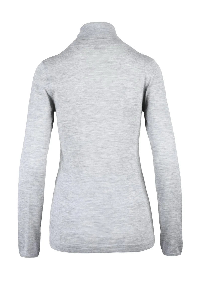 Cashmere Silk Turtleneck - Grey
