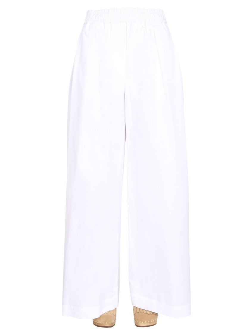Relaxed Fit Wide-Leg Trousers