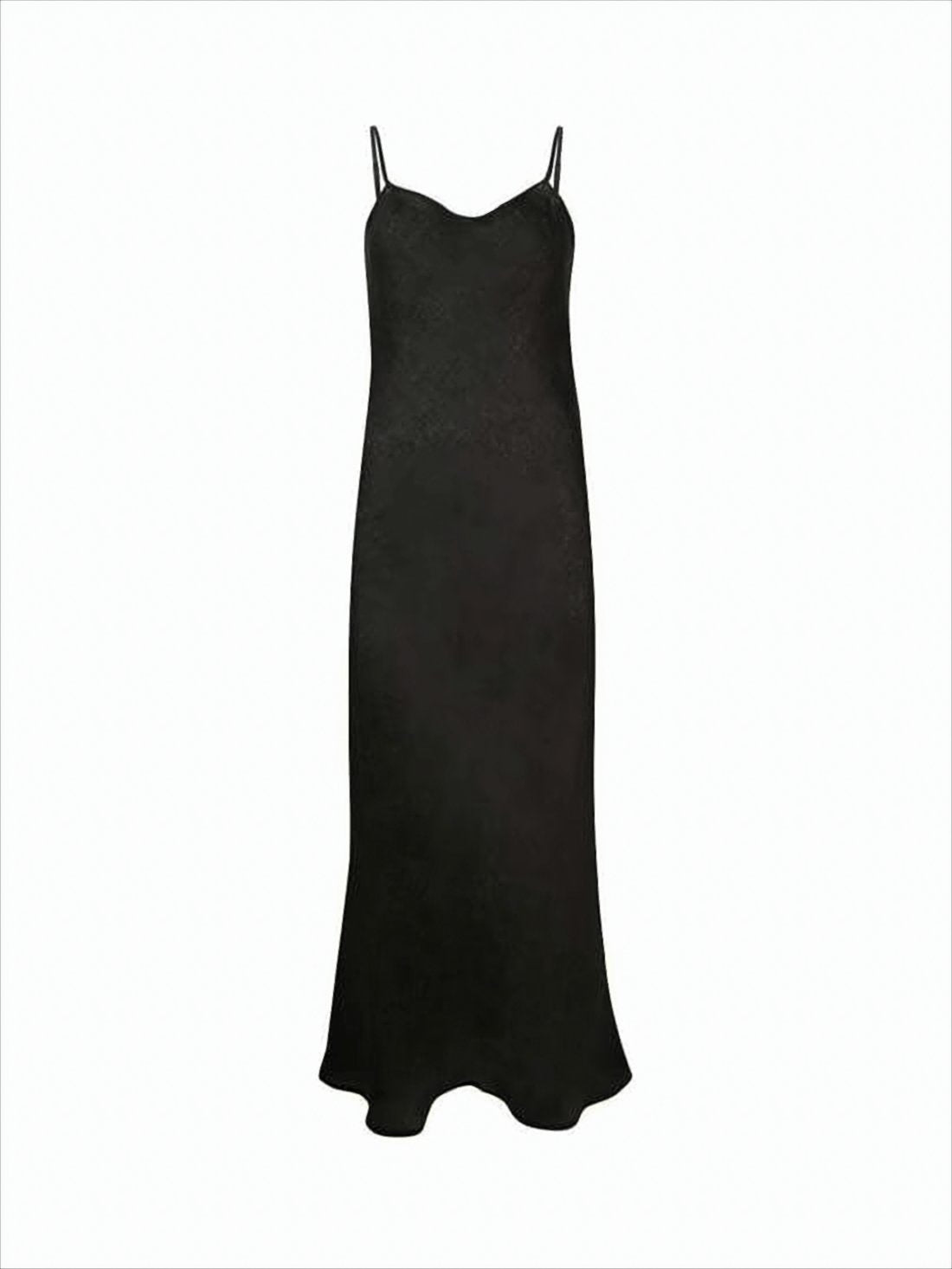 Long Linen Dress with Spaghetti Straps