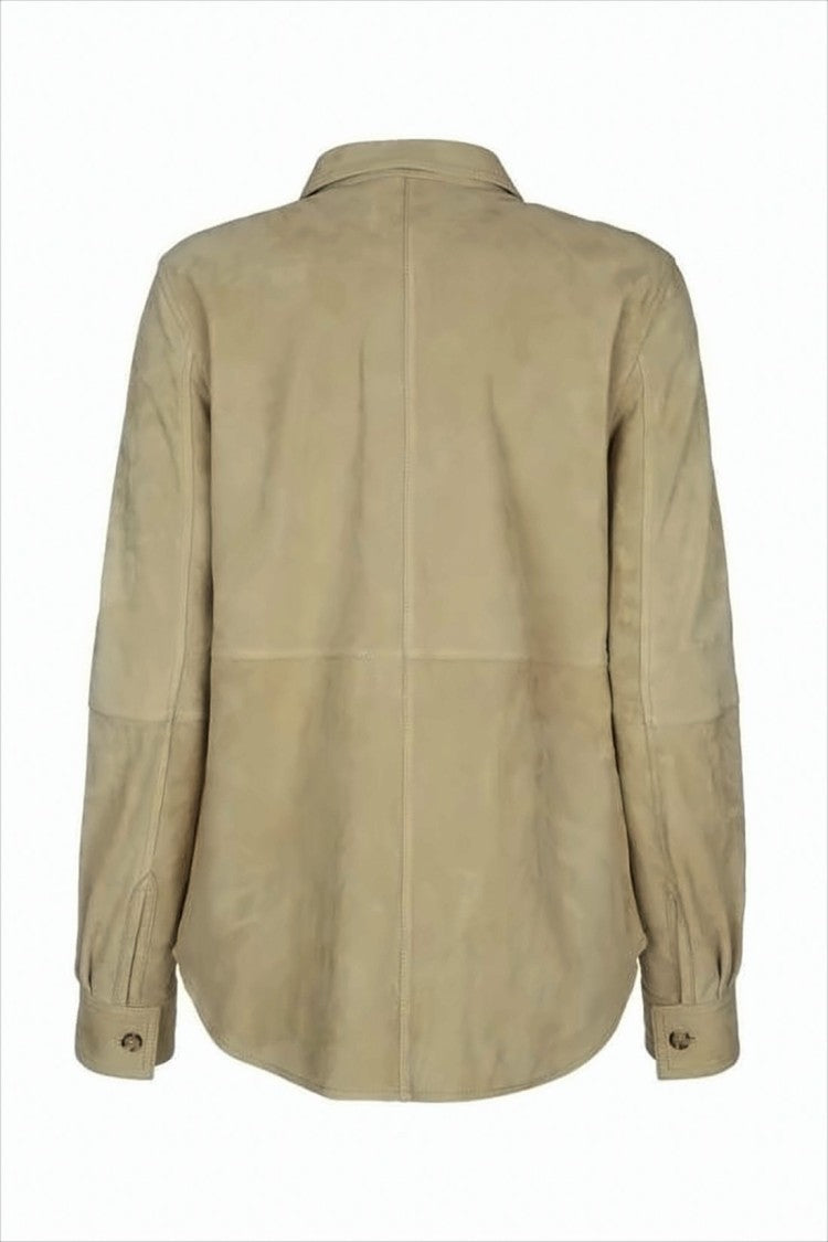 Lambskin Jacket with Classic Collar and Button-Down Front