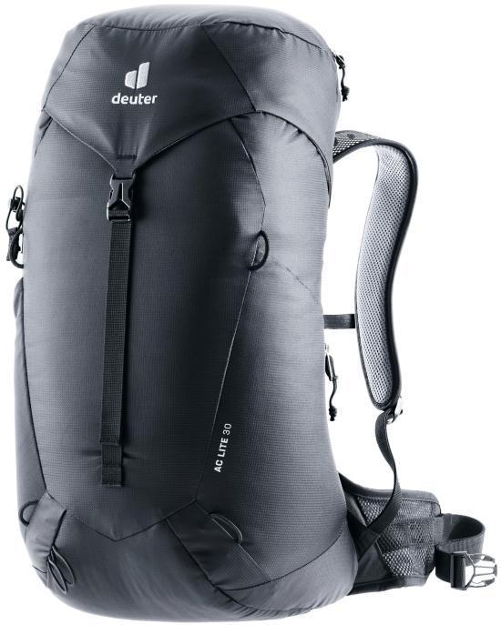 Structured Black Polyamide Backpack with Padded Straps