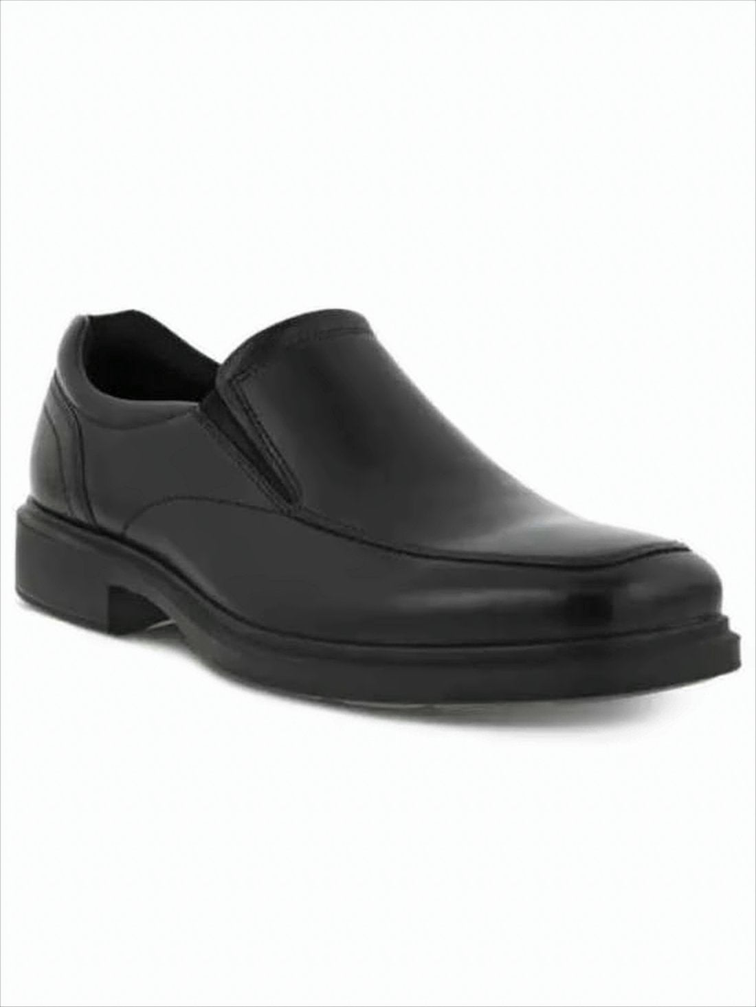 Smooth Leather Slip-On Loafers with Rounded Toe